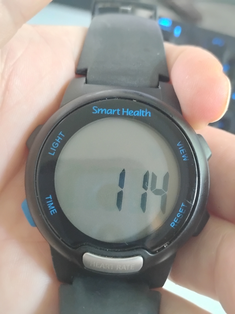 Black Digital Fitness Watch with Heart Rate